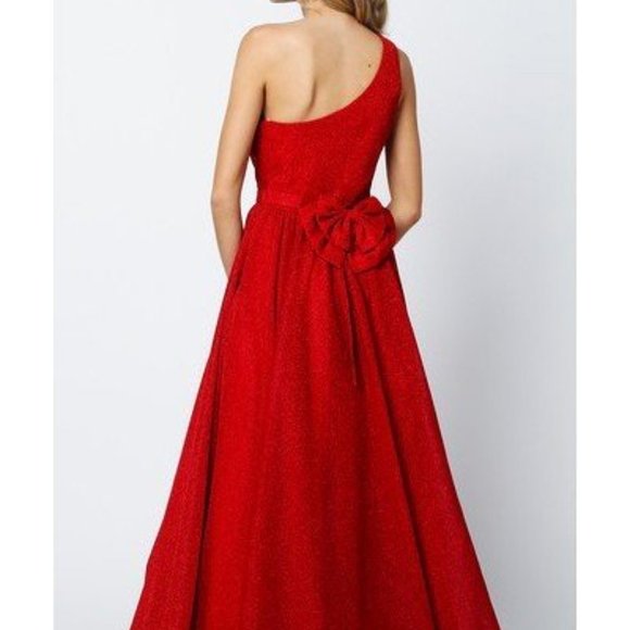 One Shoulder A-Line Shape Long Prom Dress JT205 - Picture 3 of 5